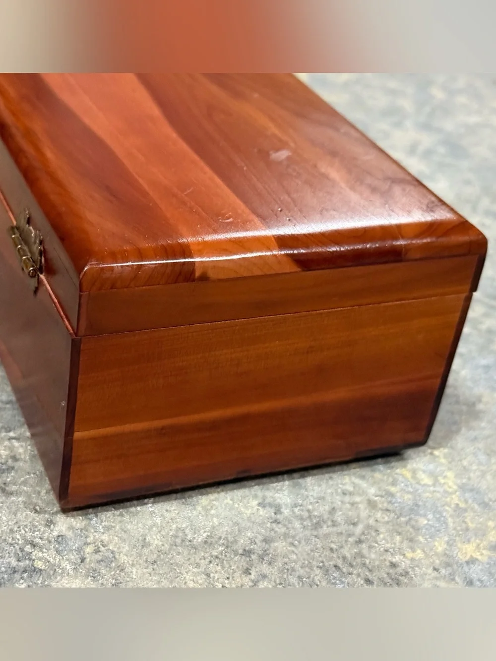 Vintage Mini Lane Cedar Chest Hope Chest Trinket Box No Key